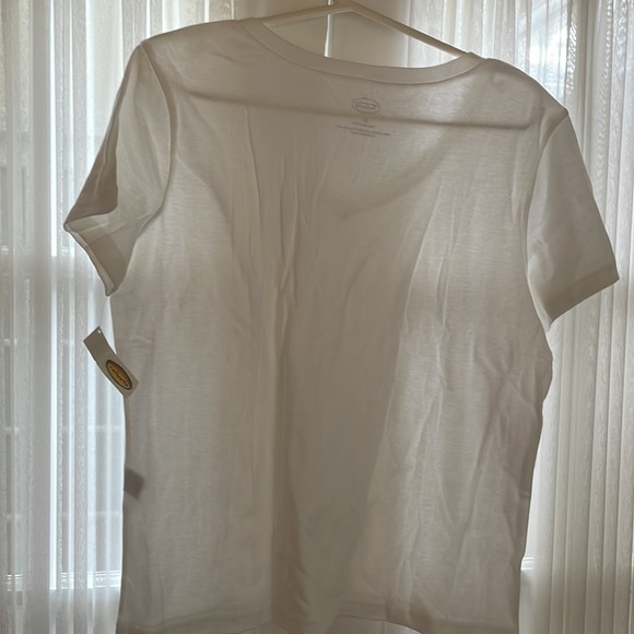 talbots white 100% cotton t-shirt, size XL - Picture 2 of 4